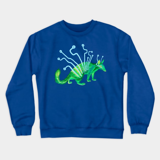 Circuit Board Numbat Crewneck Sweatshirt by RaLiz